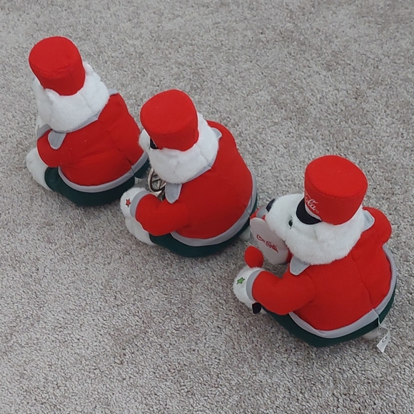 VINTAGE COCA-COLA POLAR BEAR Marching Musical Band Plush Set - Picture 3 of 9
